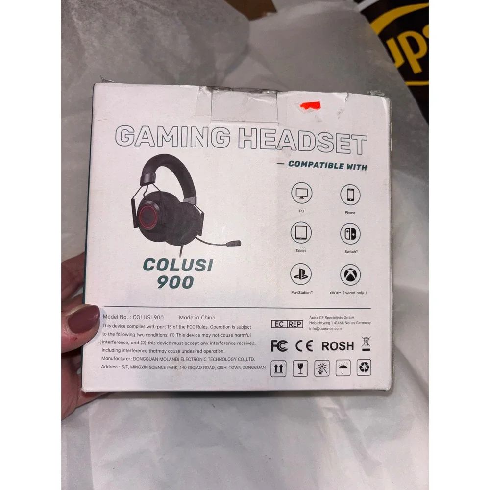 Colusi 900 Gaming Headset Wired 3.5mm for PS5 PS4 Xbox Nintendo Switch PC Black